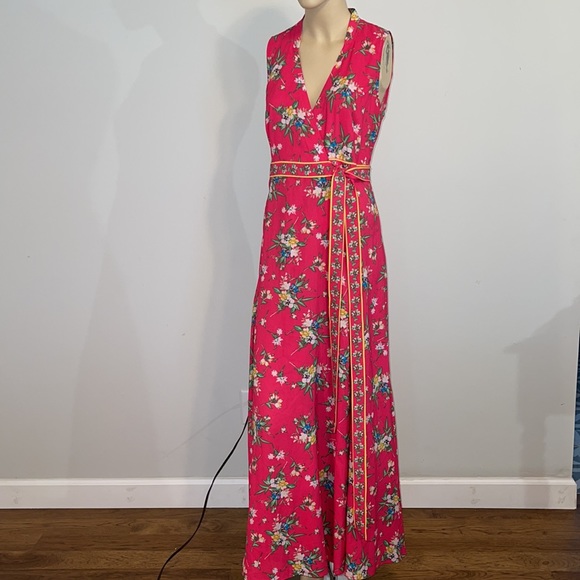 NWT New York & Company Women’s Sleeveless Maxi Wrap Around Floral Dress Size S - Picture 2 of 9